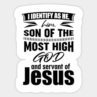 I Identify As He/Him Sticker